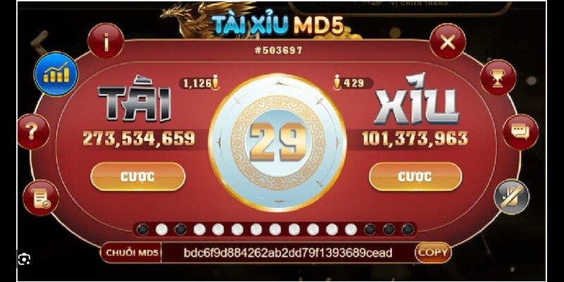 Game MD5 tài xỉu sử dụng thuật toán phức tạp