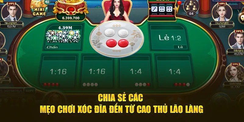 Cách chơi xóc đĩa ngoài đời bằng cầu bệt